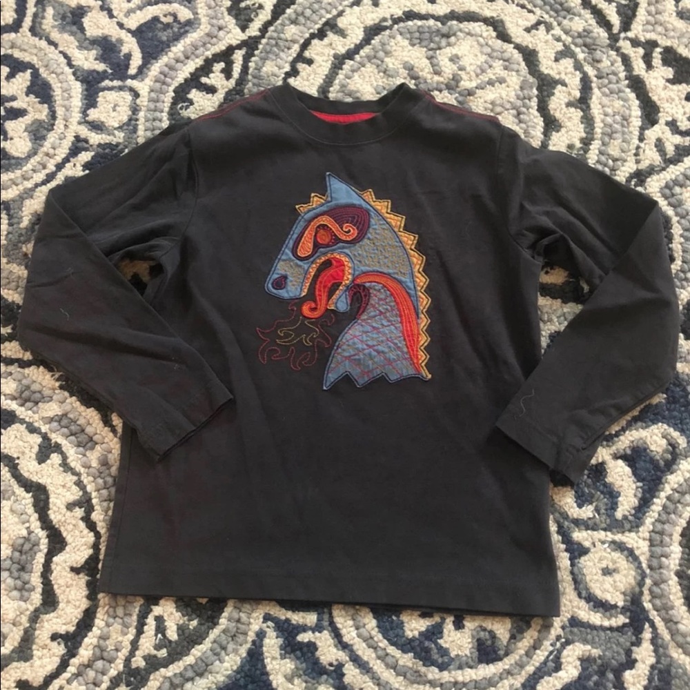 Hanna Andersson boys dragon shirt size 120